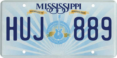 MS license plate HUJ889