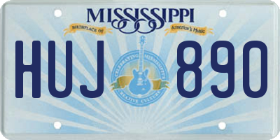 MS license plate HUJ890