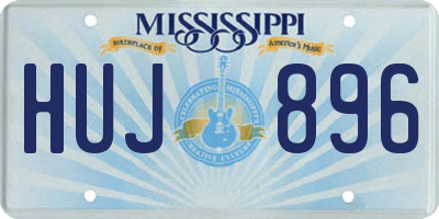 MS license plate HUJ896