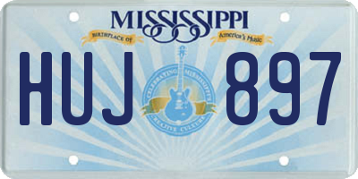 MS license plate HUJ897