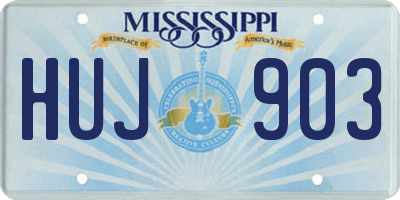 MS license plate HUJ903