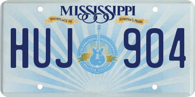 MS license plate HUJ904