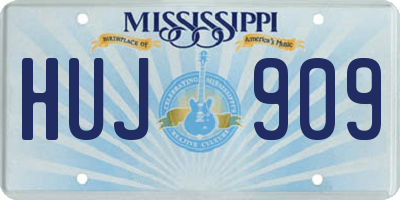 MS license plate HUJ909