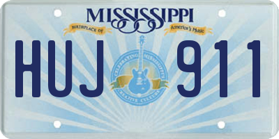 MS license plate HUJ911