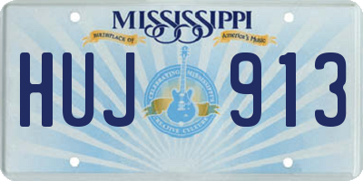 MS license plate HUJ913