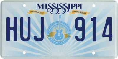 MS license plate HUJ914