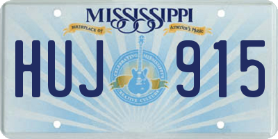 MS license plate HUJ915