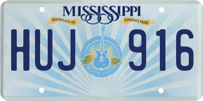 MS license plate HUJ916