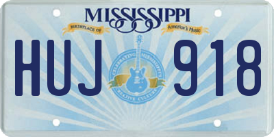 MS license plate HUJ918