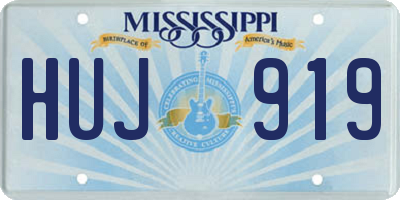 MS license plate HUJ919
