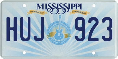MS license plate HUJ923