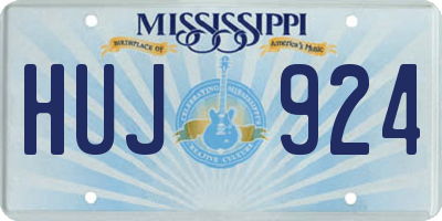 MS license plate HUJ924