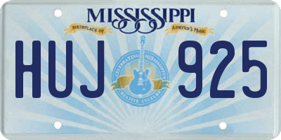 MS license plate HUJ925