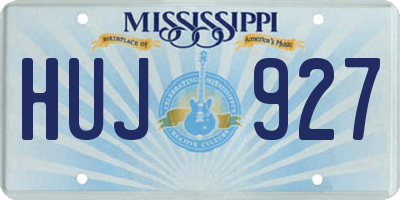 MS license plate HUJ927