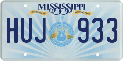 MS license plate HUJ933