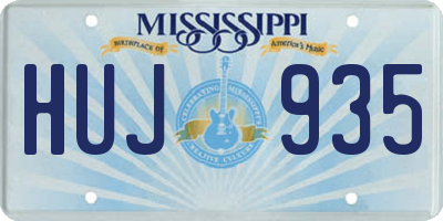 MS license plate HUJ935