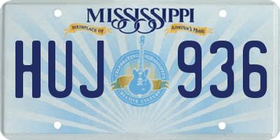 MS license plate HUJ936