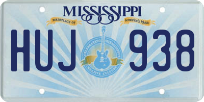 MS license plate HUJ938