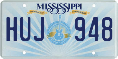MS license plate HUJ948