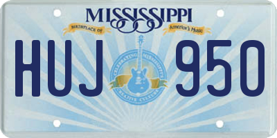 MS license plate HUJ950