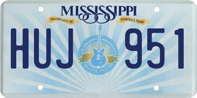 MS license plate HUJ951