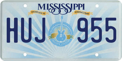 MS license plate HUJ955