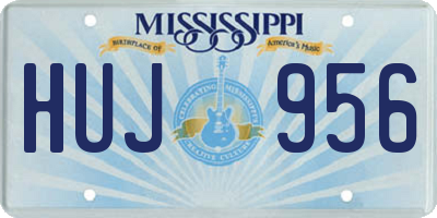 MS license plate HUJ956