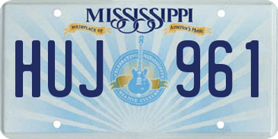 MS license plate HUJ961