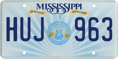MS license plate HUJ963