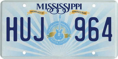 MS license plate HUJ964