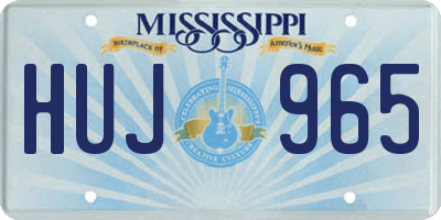 MS license plate HUJ965