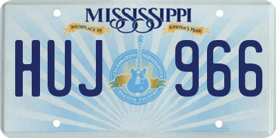 MS license plate HUJ966