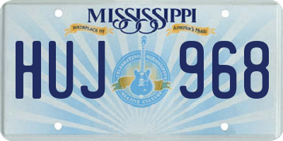 MS license plate HUJ968