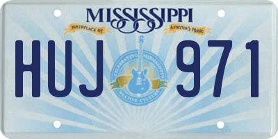 MS license plate HUJ971