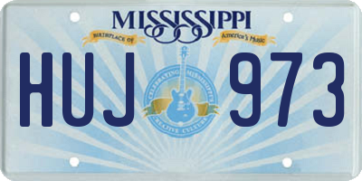 MS license plate HUJ973