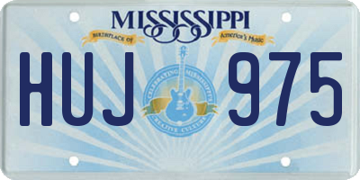 MS license plate HUJ975
