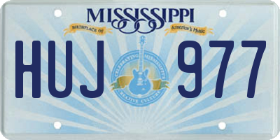 MS license plate HUJ977