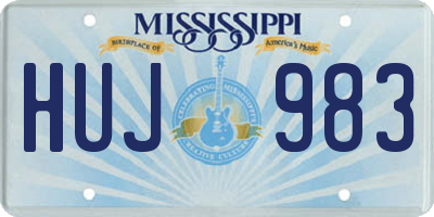 MS license plate HUJ983