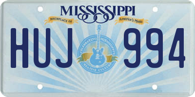 MS license plate HUJ994