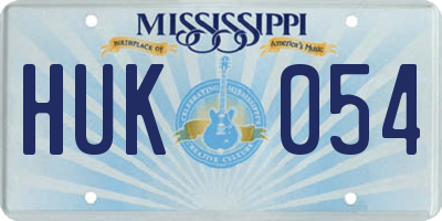 MS license plate HUK054