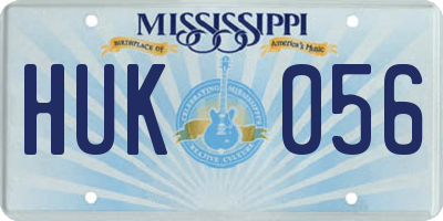 MS license plate HUK056