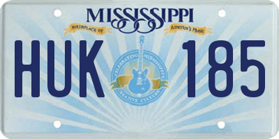 MS license plate HUK185
