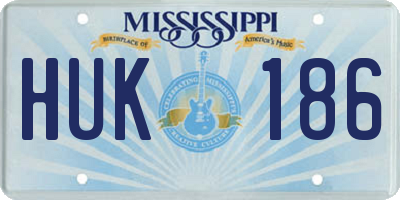 MS license plate HUK186