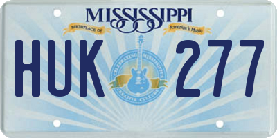 MS license plate HUK277