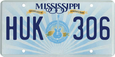 MS license plate HUK306