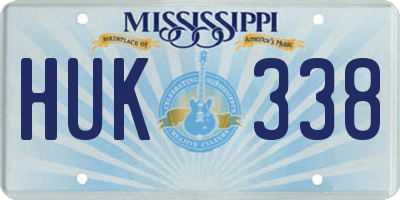 MS license plate HUK338