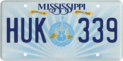 MS license plate HUK339
