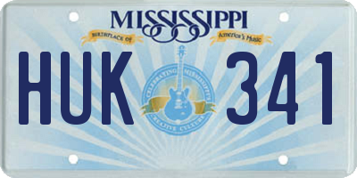 MS license plate HUK341
