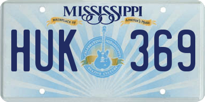 MS license plate HUK369