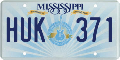 MS license plate HUK371